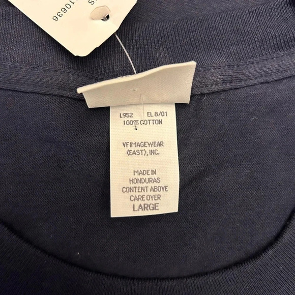 Vintage NY Yankees 2001 World Series Champions Navy T-Shirt Size L - Picture 7 of 8